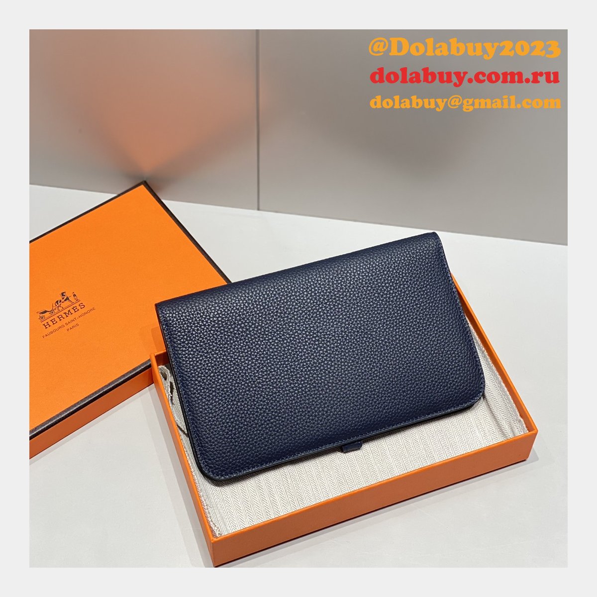Luxury 1:1 Mirror Hermes Togo Passport Holder