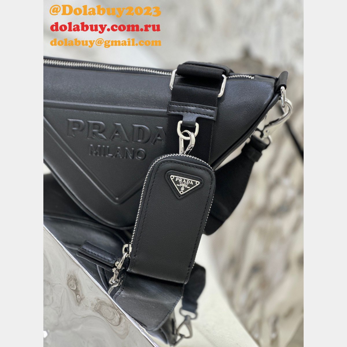 Top Quality Prada calfskin triangle 7 Star bag