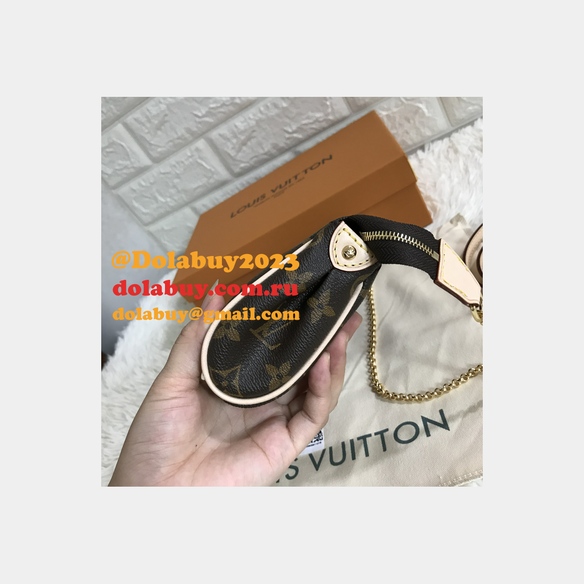 Louis Vuitton EVA Clutch Monogram in Brown Fake M95567 Bag