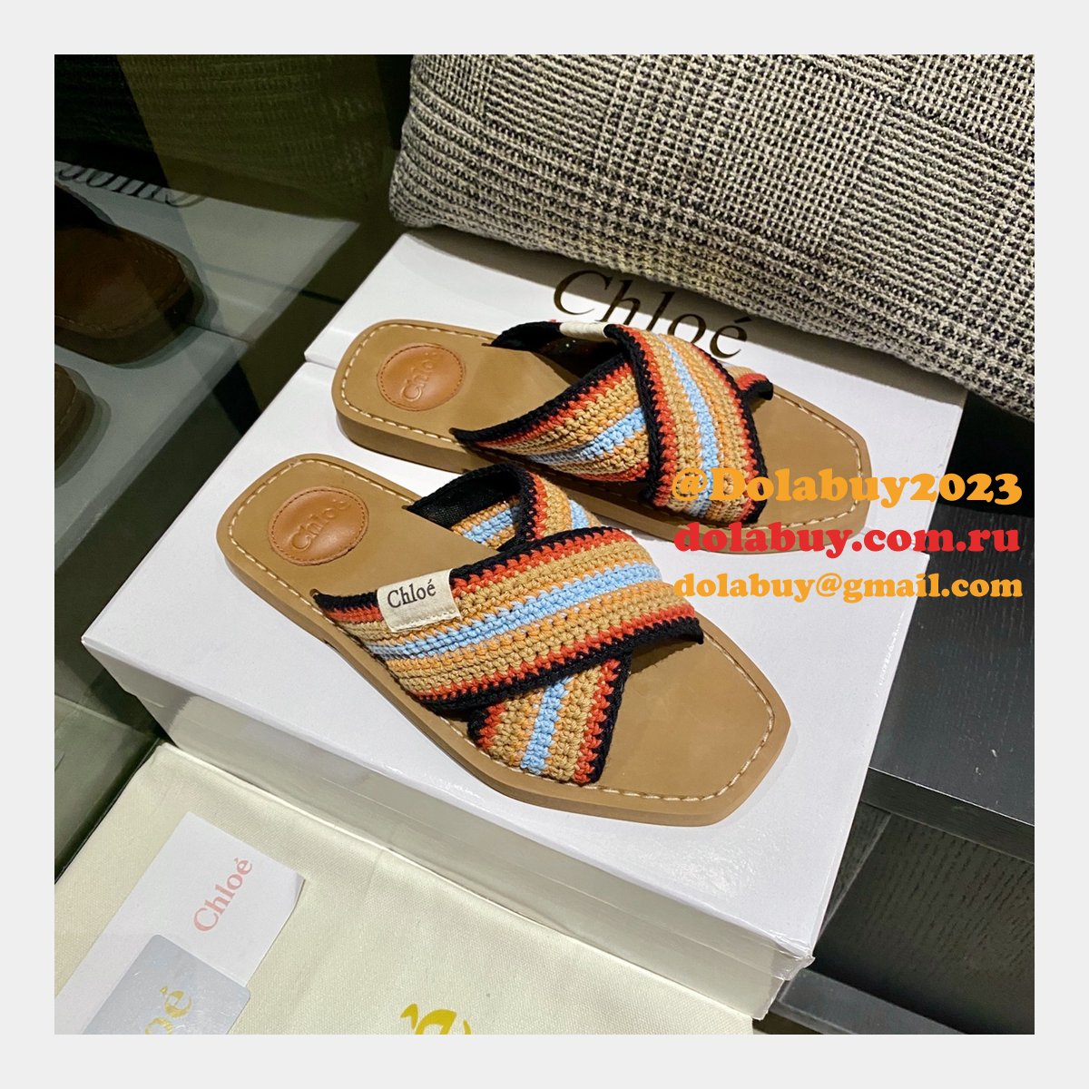 1:1 Mirror Image Replica Chloe Roman Sandals Shoes