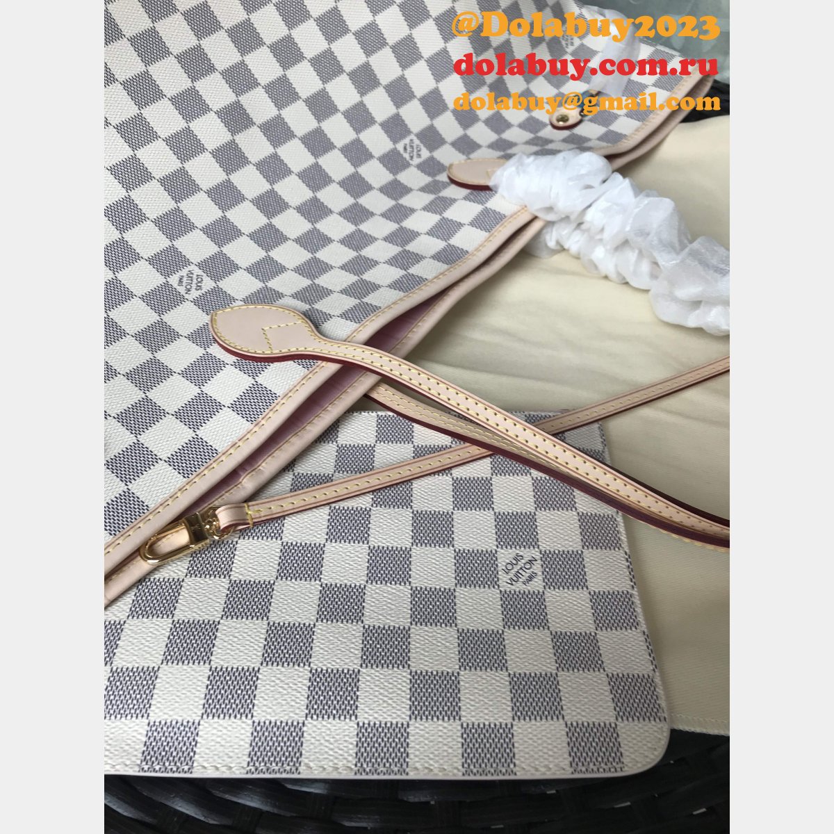 Top Quality Louis Vuitton Wholesale Damier Neverfull N41360 GM