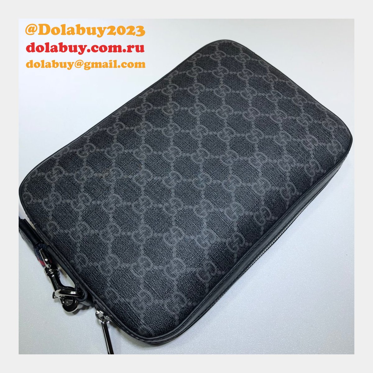 Designer GG Black Mens Top Quality 495562 Gucci Replica Bag