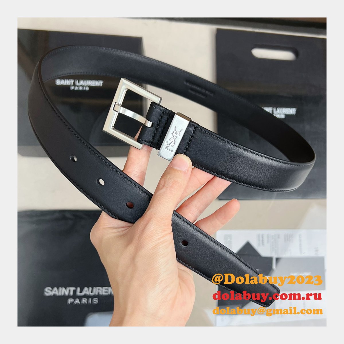 High Quality SAINT LAURENT REPLICAS BELT 20/30MM ONLINE