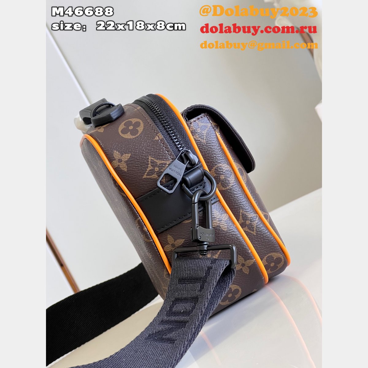 S-Lock Messenger Monogram Macassar M46688 Knockoff Louis Vuitton Bag