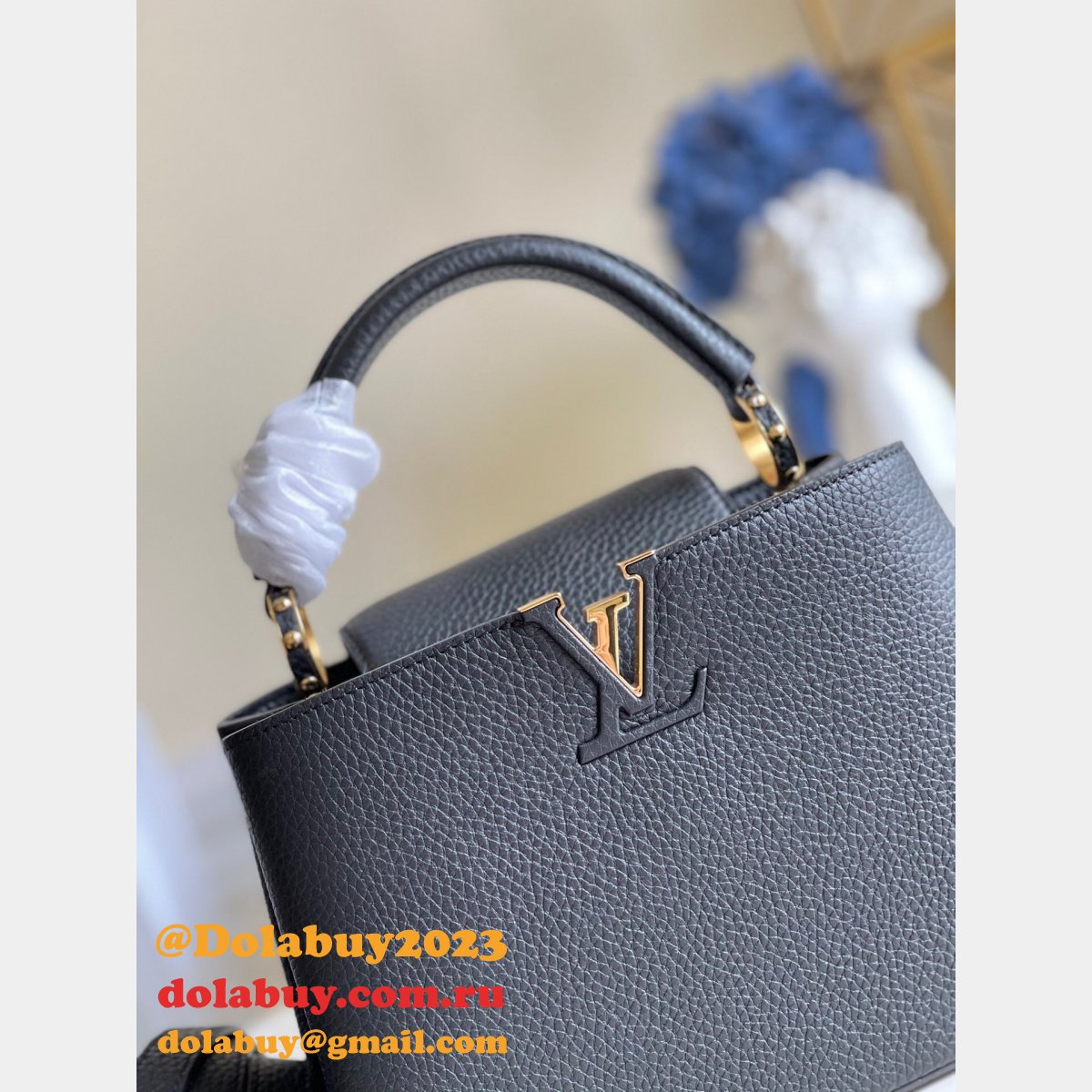 Best Louis Vuitton Capucines Bags M94755 Black
