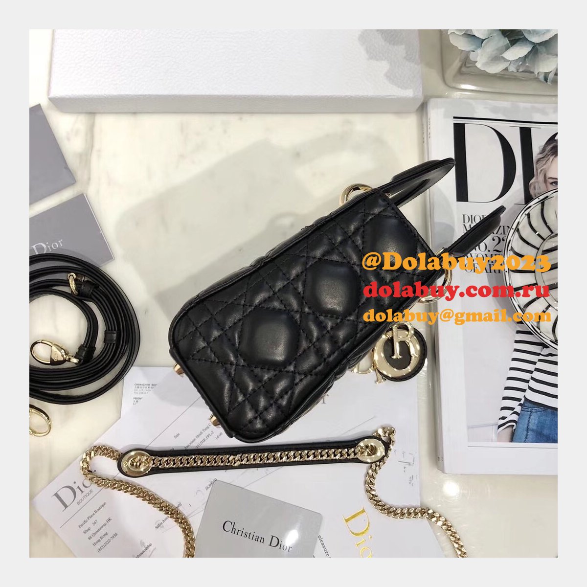 AAA+ Christian Lady Dior Handbags Online Purchase MINI 17CM