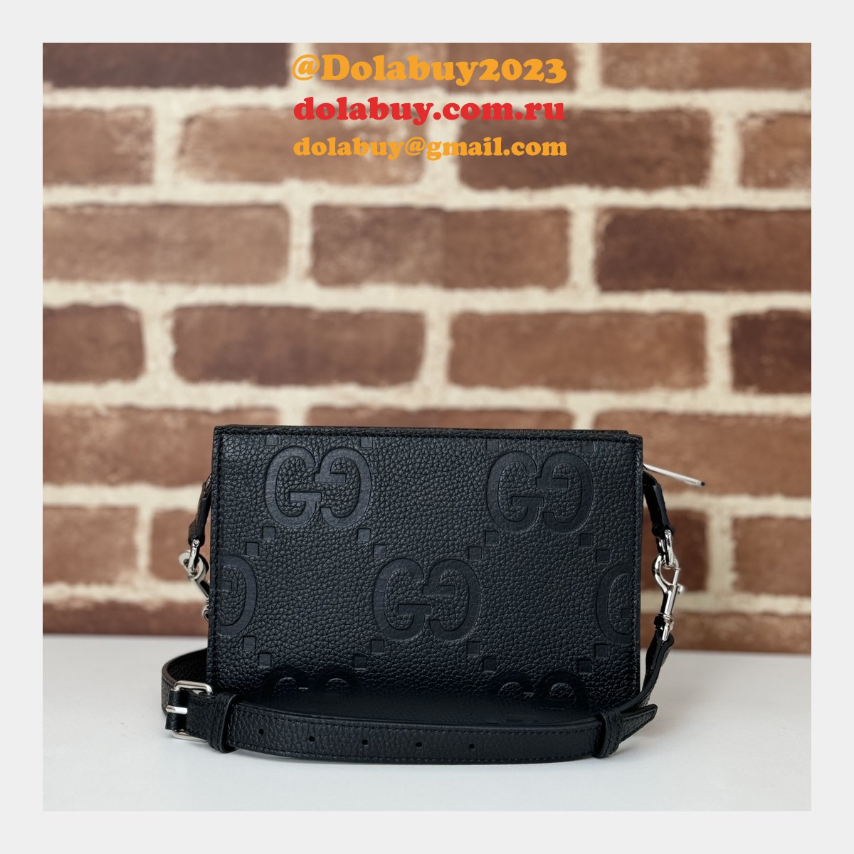 Quality Gucci Wholesale 795240 Replicas Jumbo GG UK Black Bag