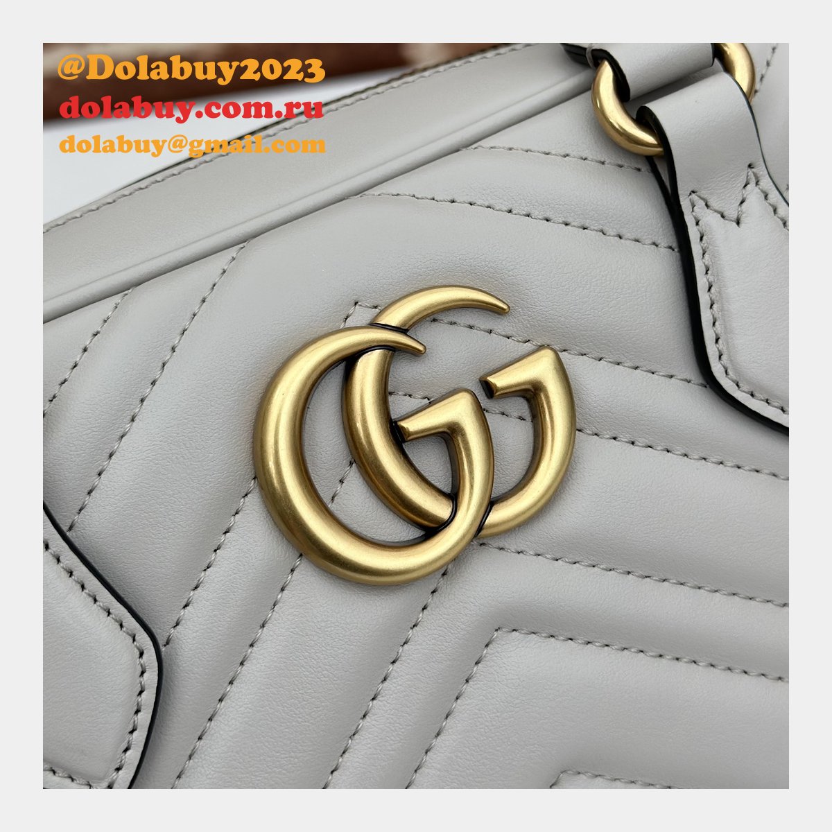 Inspired GG Marmont Gucci Knockoff Top Handle 795199 Bag