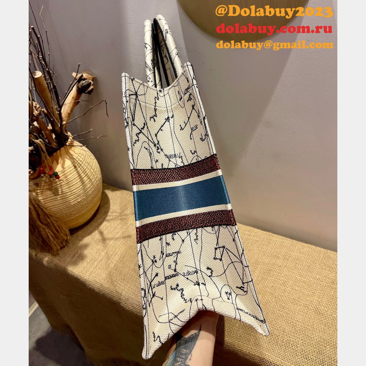 AAA Replica Designer CD Book Tote Christian Dior Handbags