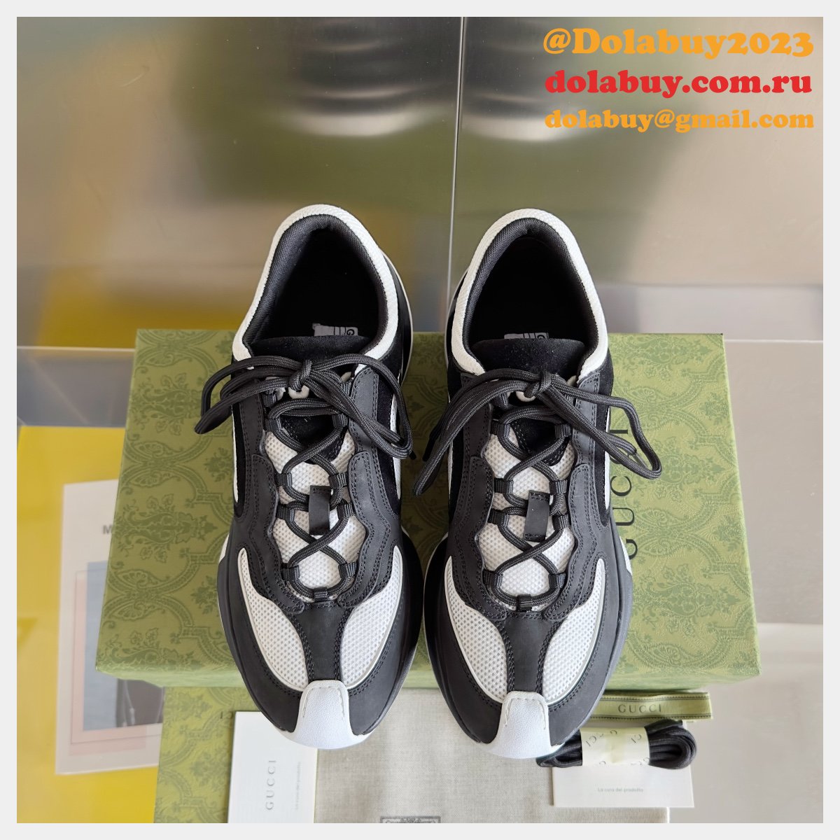 Luxury Designer gucci men RUN TRAINER shoes