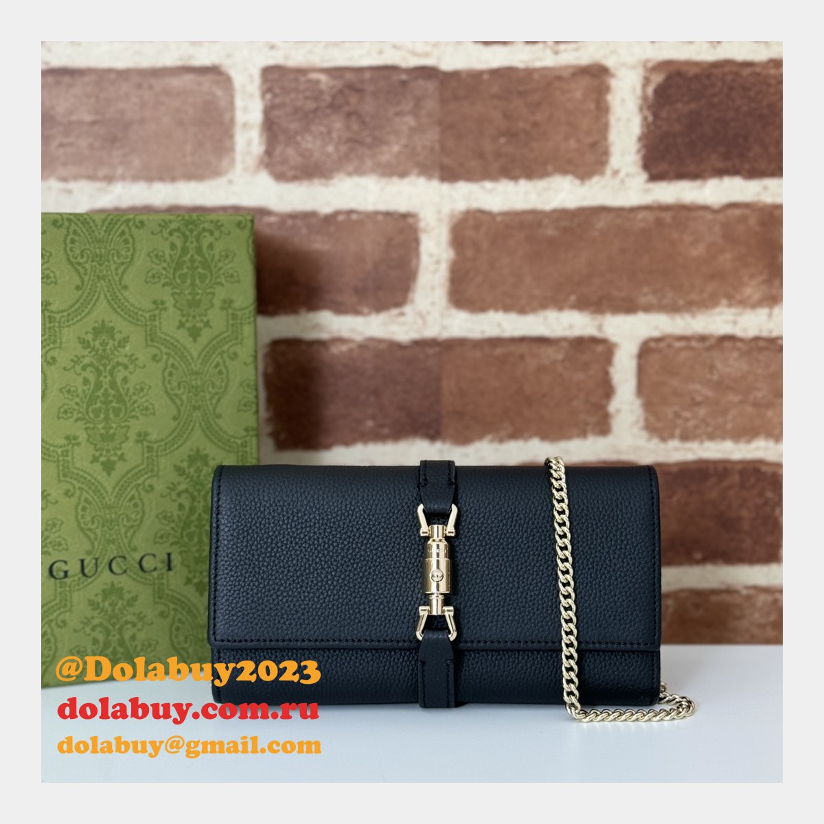 Replica 652681 Jackie 1961 Chain Wallet Gucci AAA+ Bag
