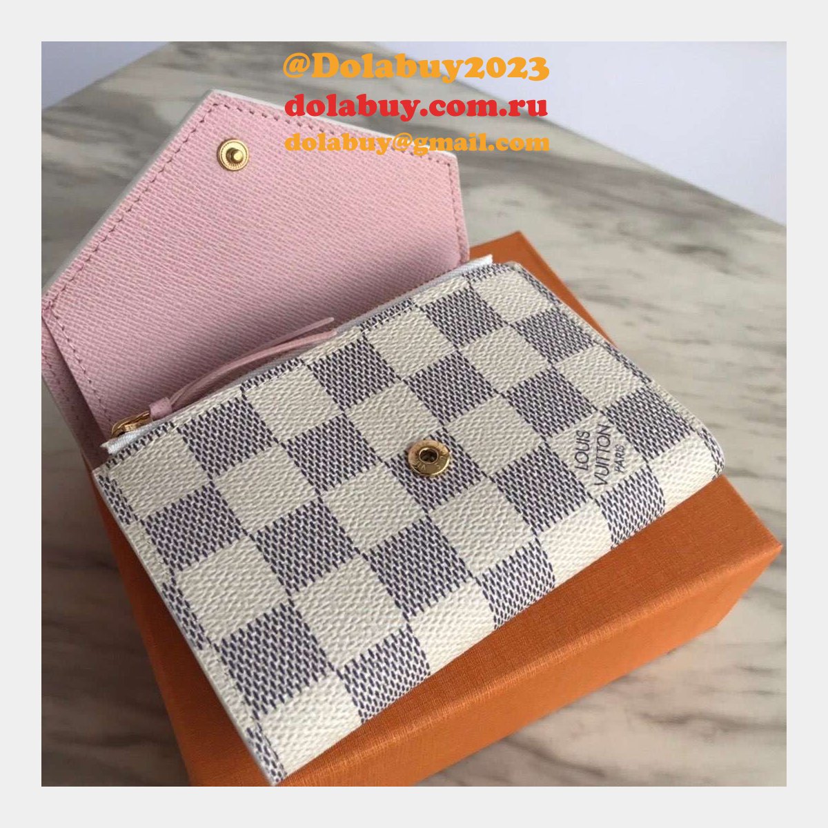 Top Quality LV Enveloppe Carte de Visite M64022