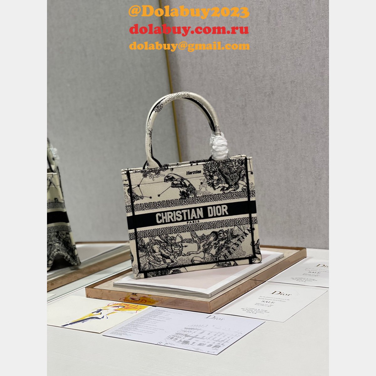 Top 1:1 Replica Purses Christian Dior CD Book Tote Bag