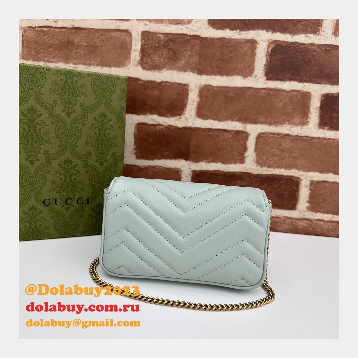 Faux Gucci Matelassé Shoulder GG Marmont Replica Top Bag