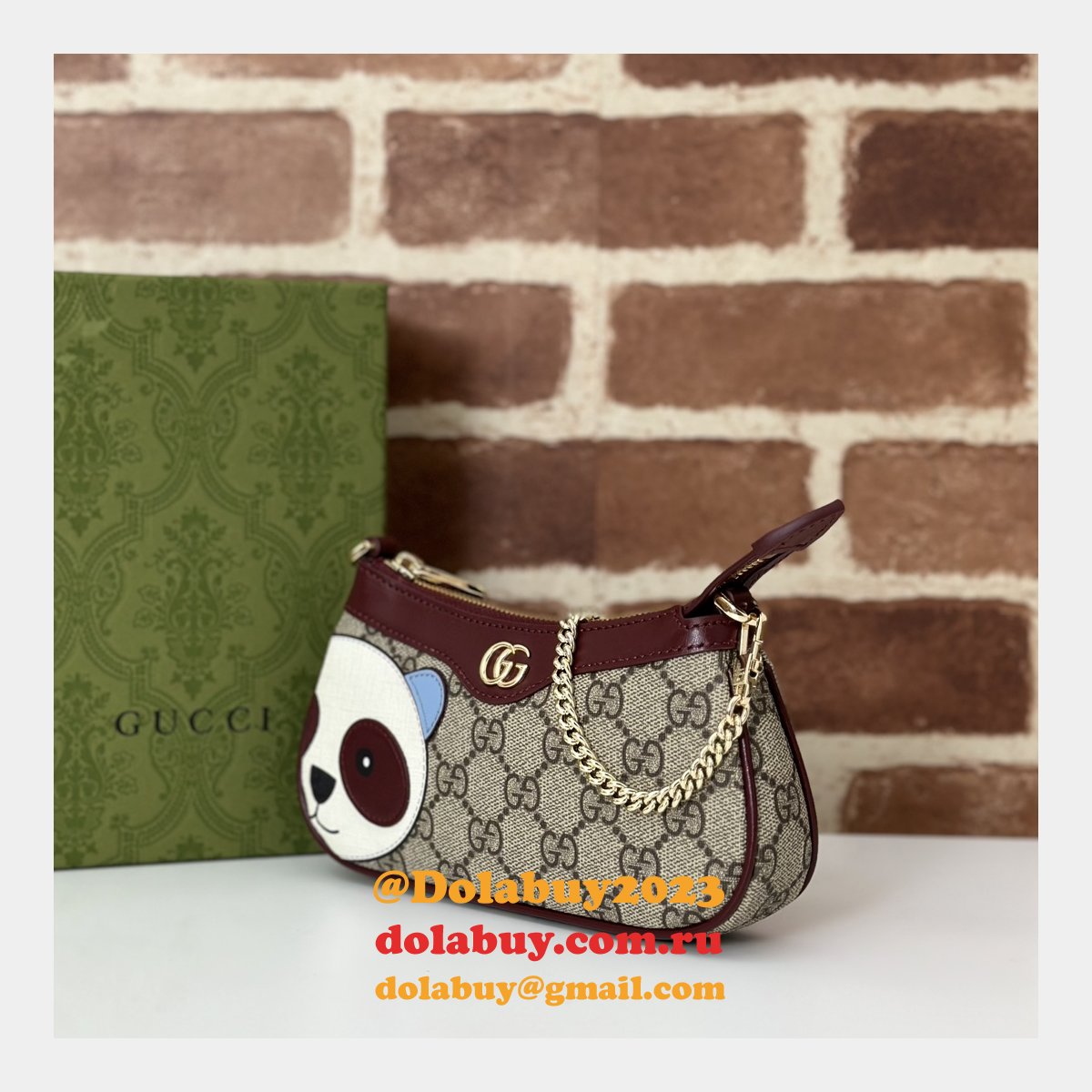 Gucci GG Mini Bag 818763 Panda Detail Designer Sale