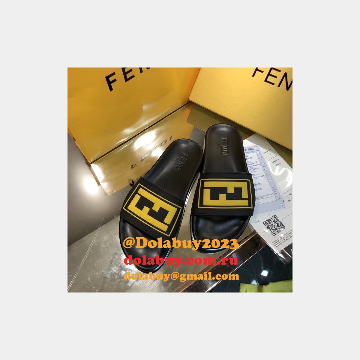 Fashion Fendi casual Slippers