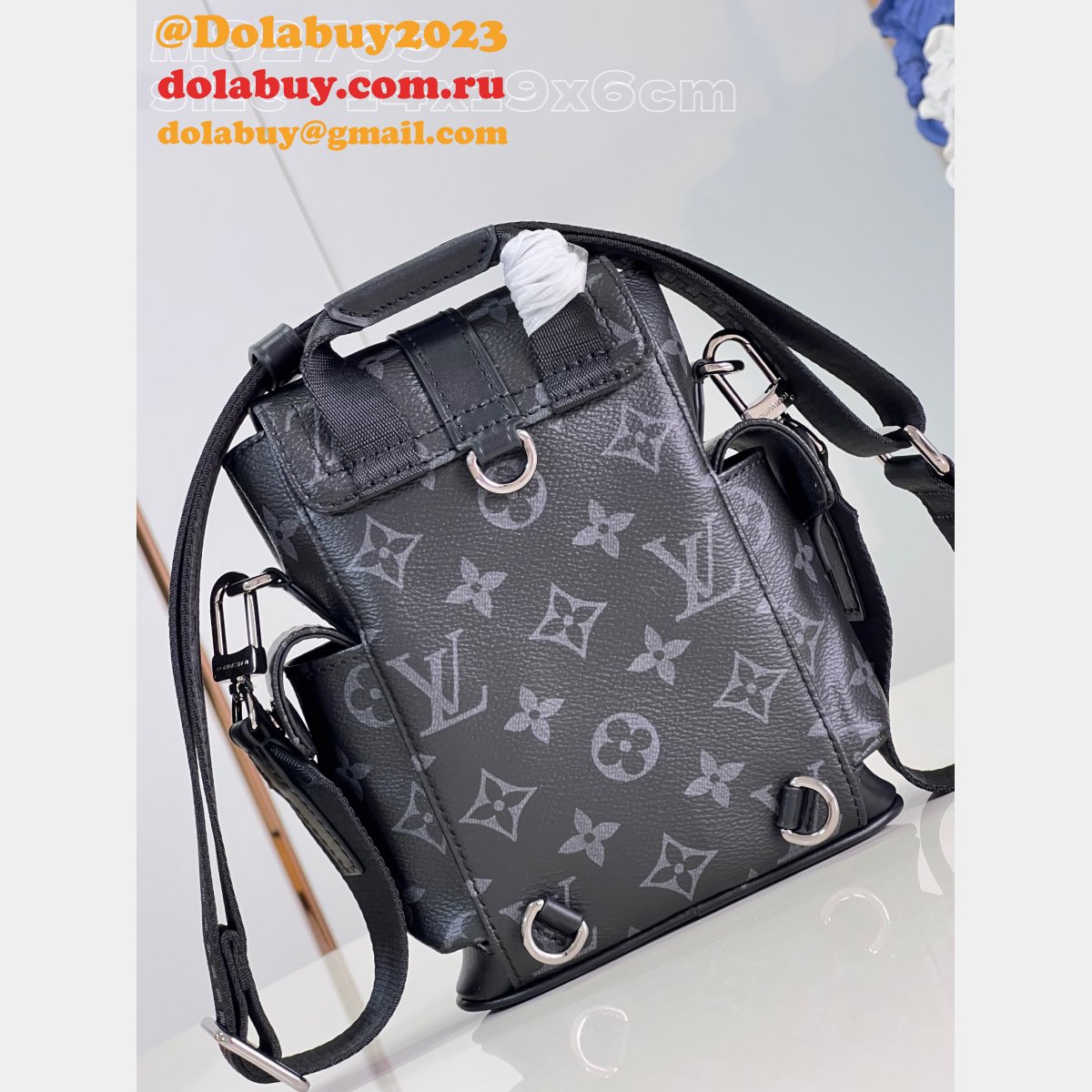 Designer Nano Christopher Replica Louis Vuitton Black M82769 Bag