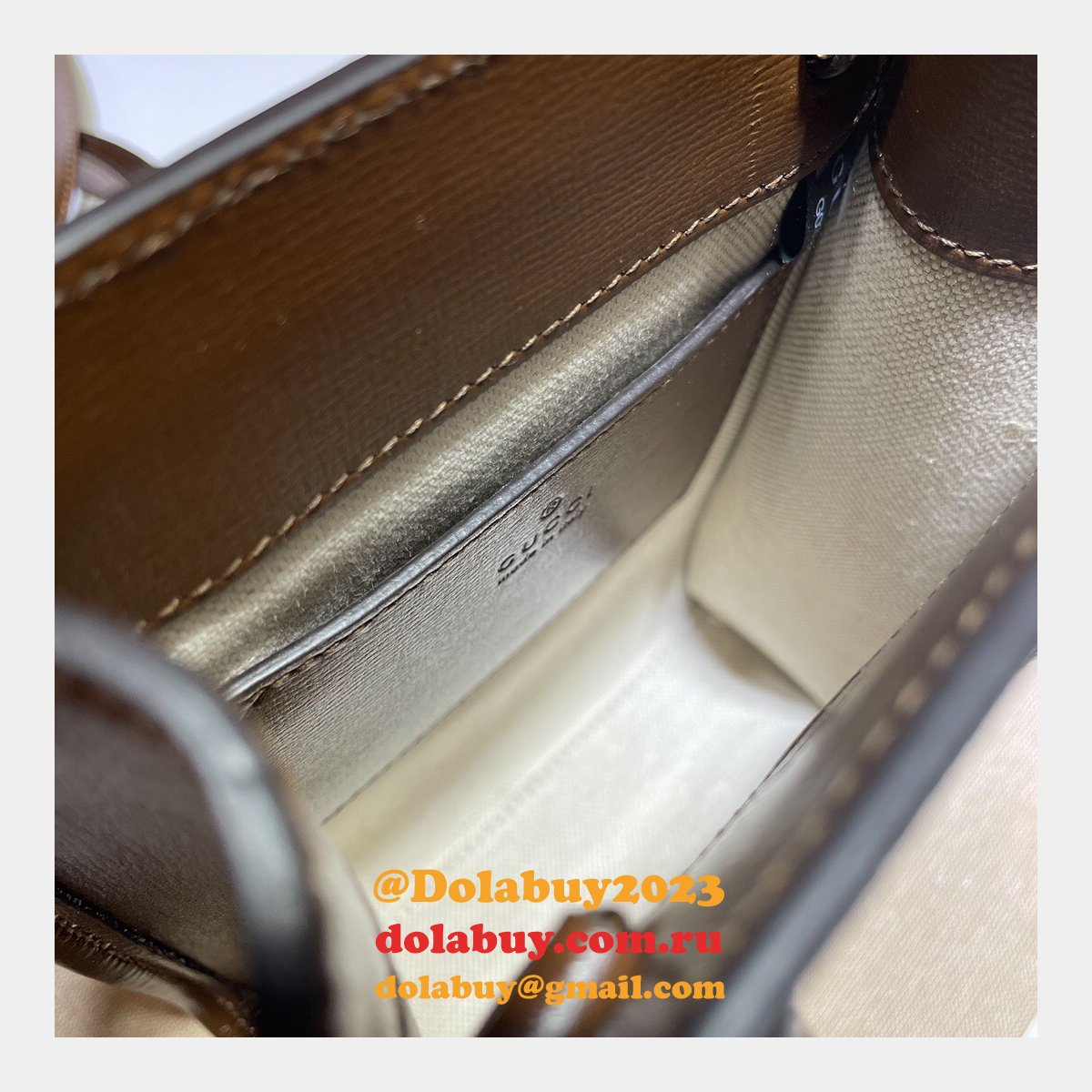 shop now G*u*i replica mini tote bag with interlocking g 671623 gg supreme