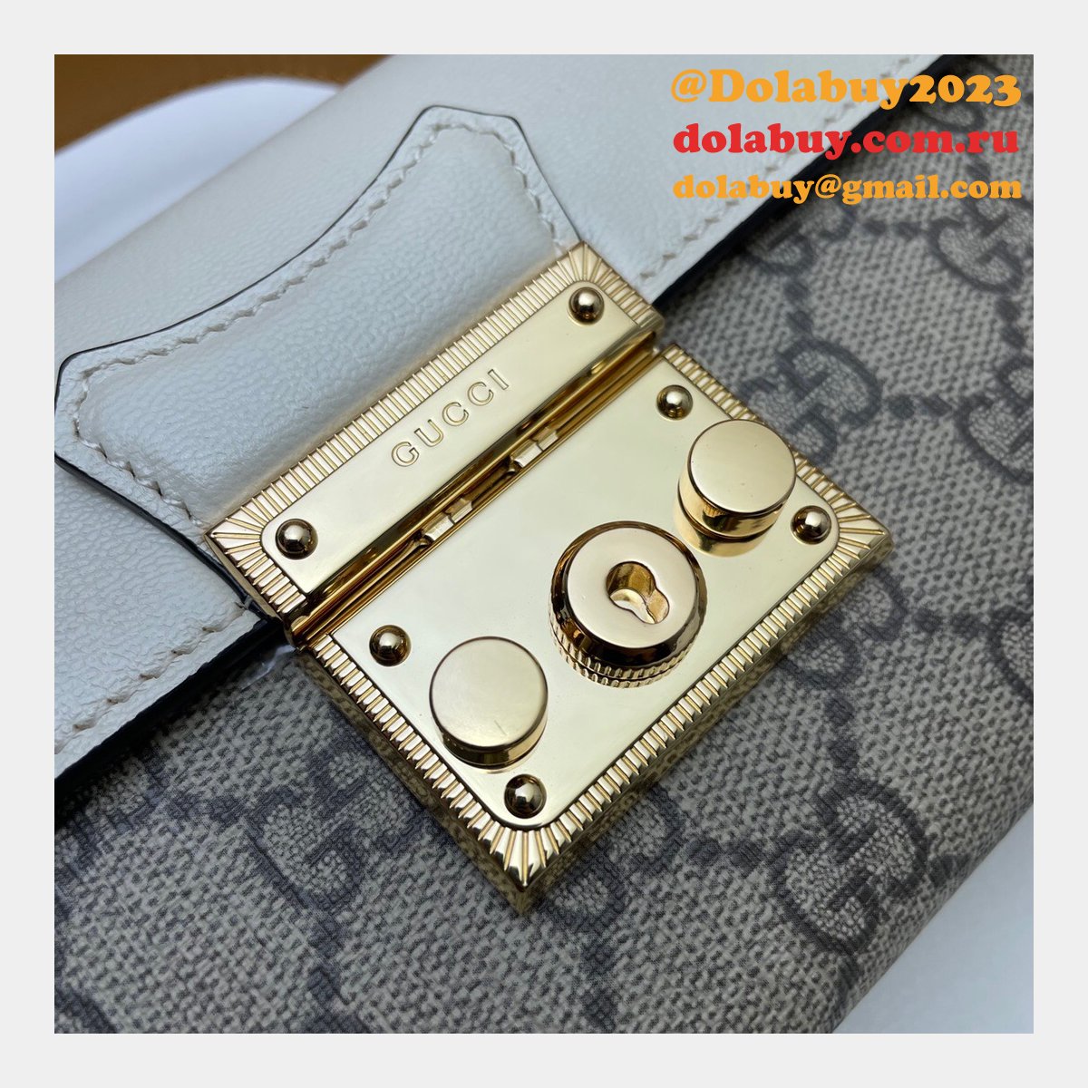 Gucci Replica 7 Star 652683 Padlock mini bag GG Supreme Cheap