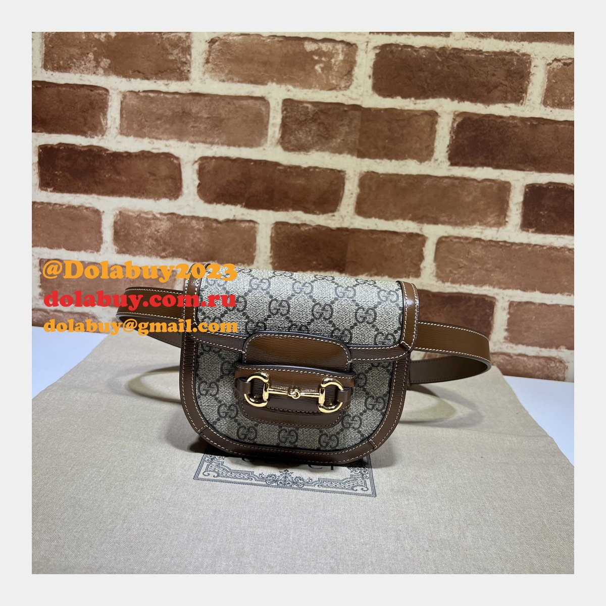 Gucci Duplicate Horsebit 1955 Rounded Belt 760198 High Quality Bag