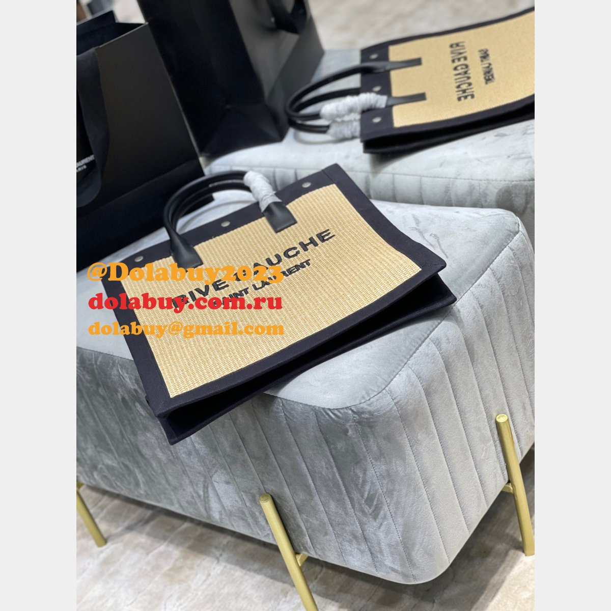 High Quality Saint Laurent Tote Replicas 631682 Rive Gauche Shopping Bag