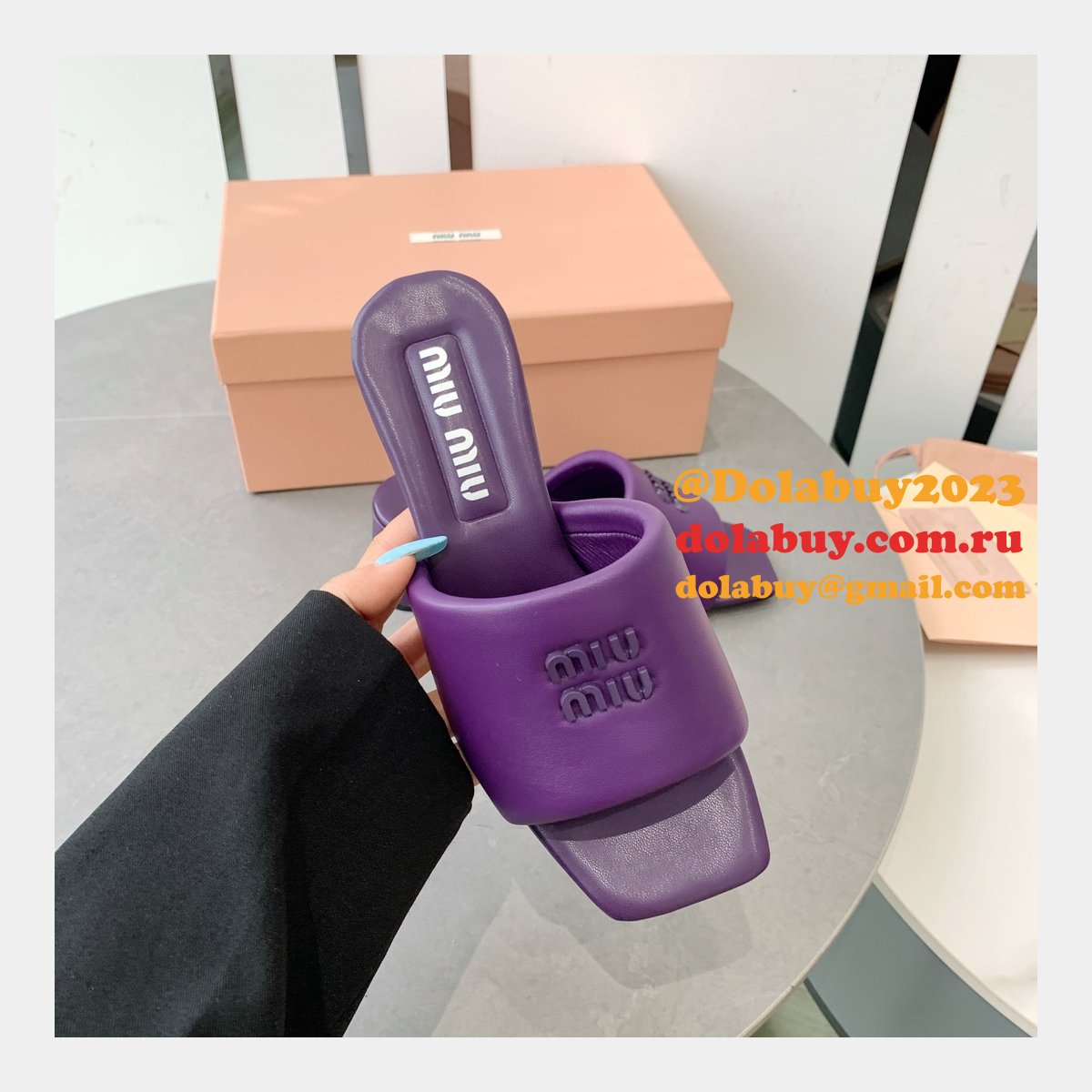 Miu Miu Replica Bread Slippers Heel Sandals Shoes