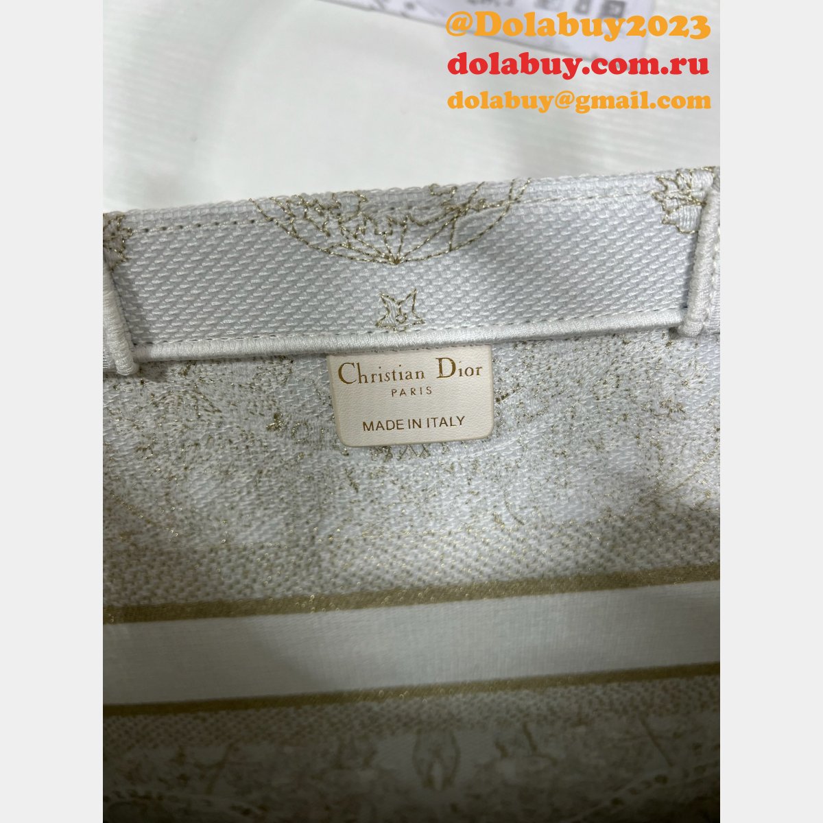 Best Book Tote Replica Christian Dior 1265/1286 Golden Flower Bag