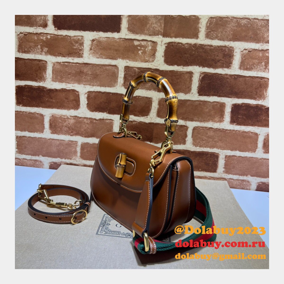 Gucci Bamboo 1947 Replica 675797 top handle bag