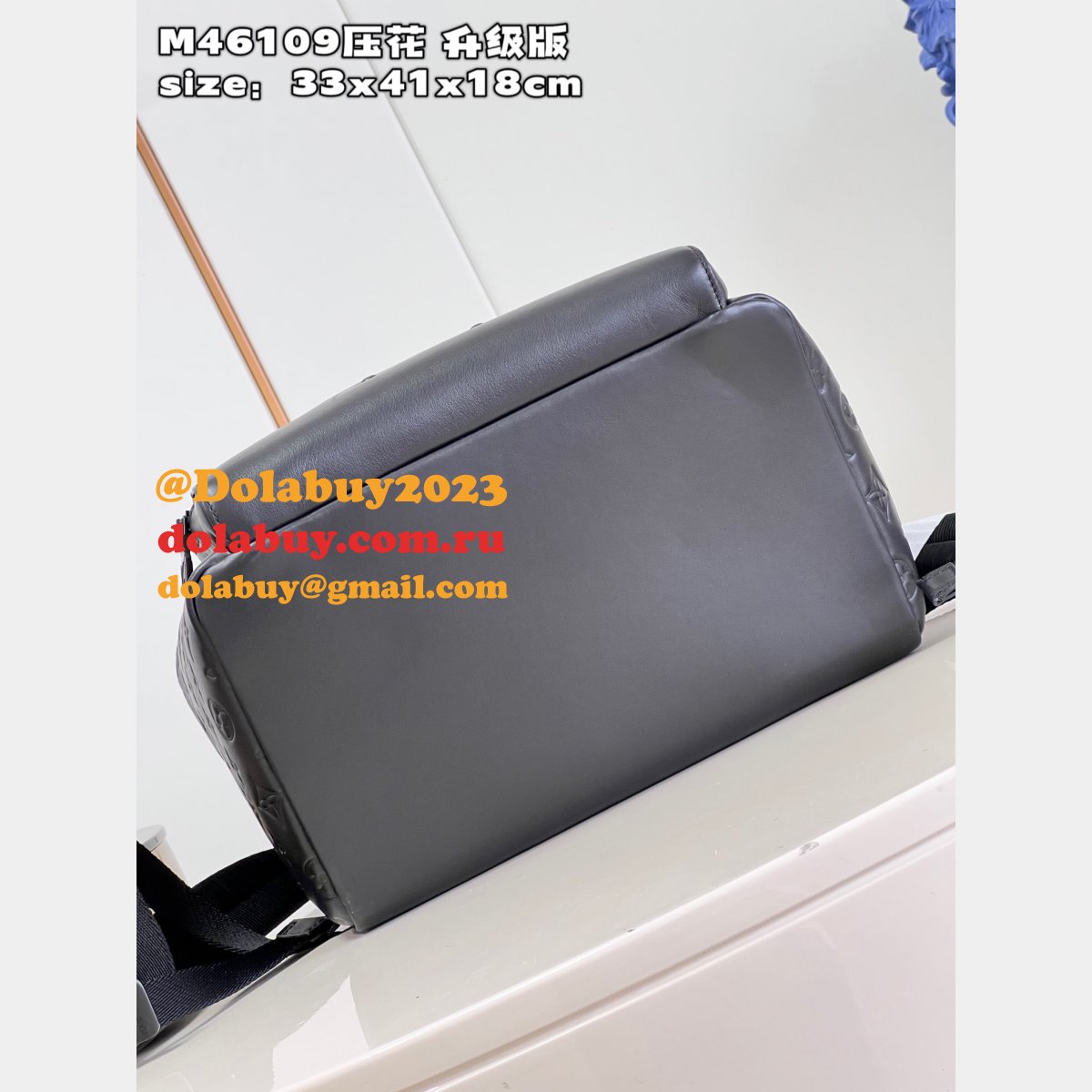 Louis Vuitton Luxury M46109 Racer Backpack Monogram Shadow Fashion Bags