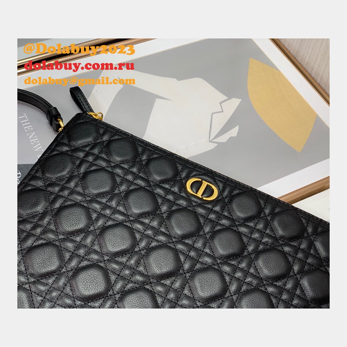 Where to buy Faux Dior Clutch Copy Bags 2022 Black Dolabuy