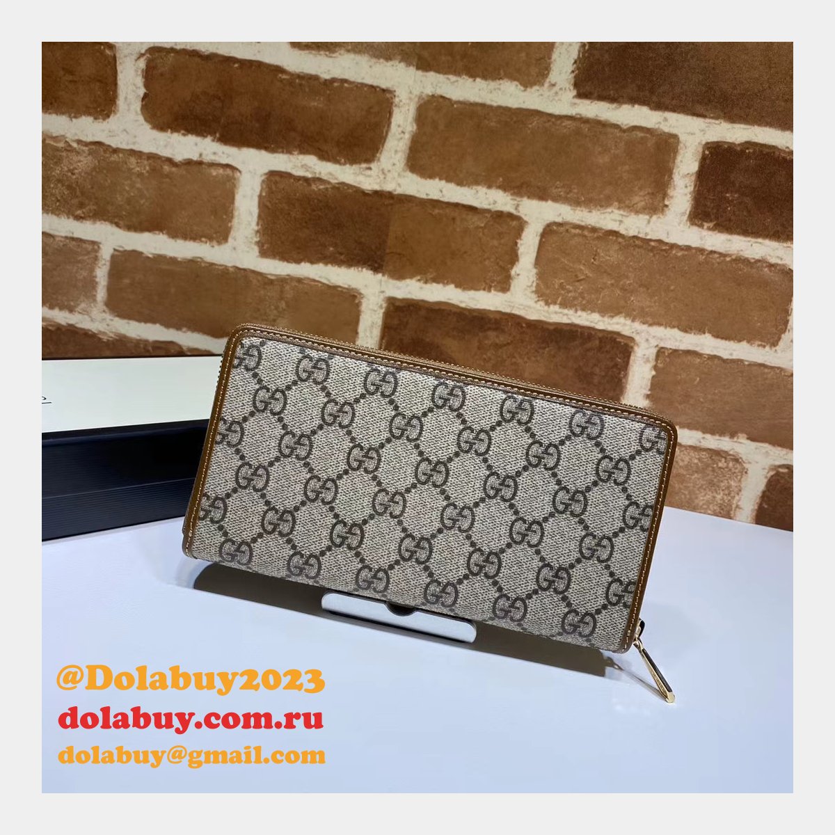 best G*u*i replica 621889 1955 horsebit zip around wallet