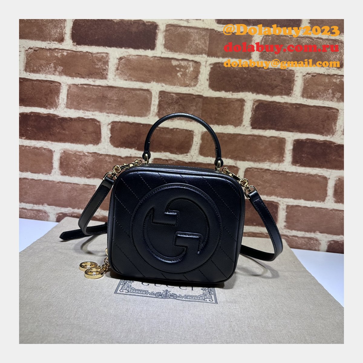 designer G*u*i replica crossbody 744434 blondie top bag