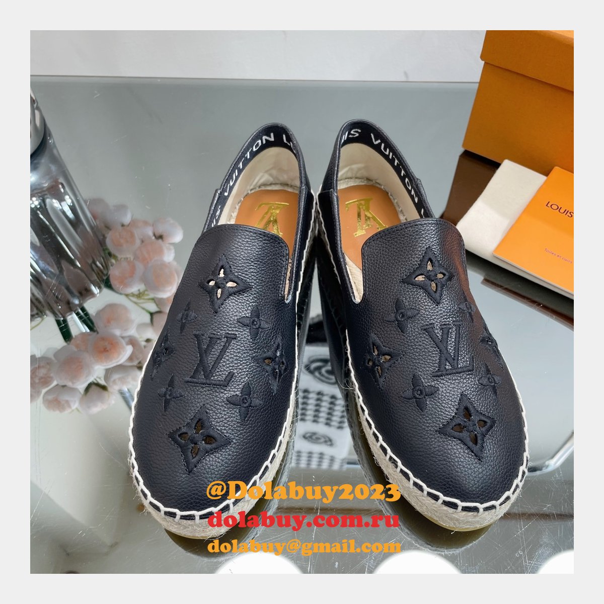 Inspired LOUIS VUITTON S FASHION ESPADRILLES men shoes