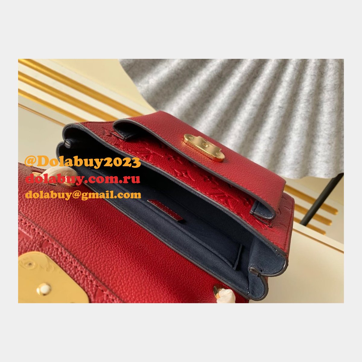 Louis Vuitton UK Vavin BB M44553 Red Monogram Empreinte Leather