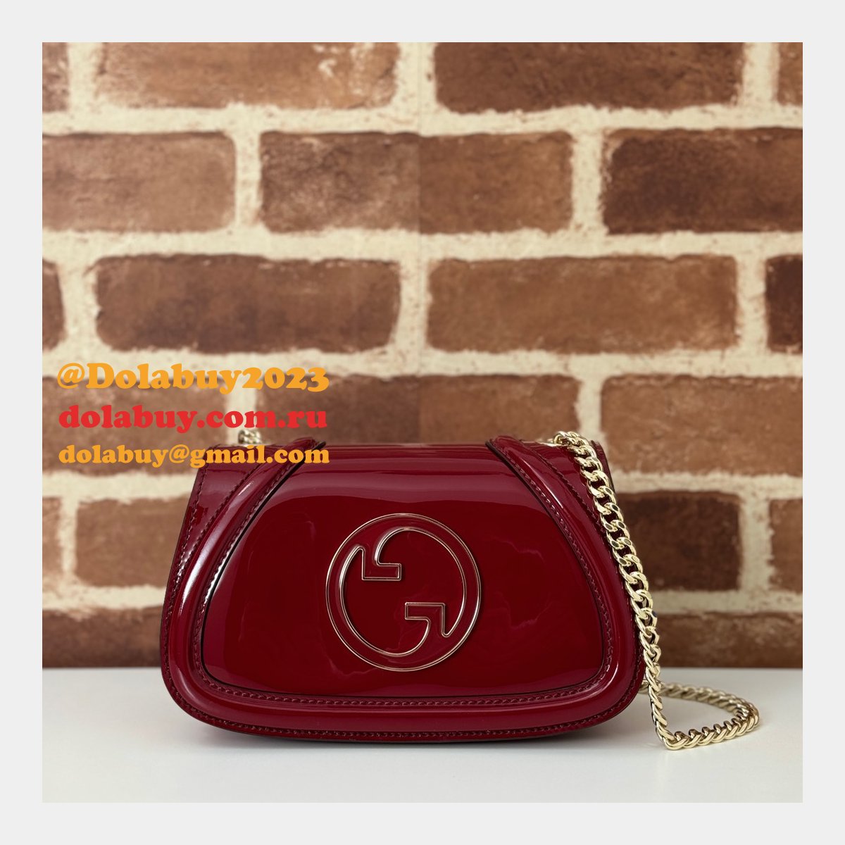 Luxury Gucci Blondie 815711/815715/815719 Shoulder Black/Red Duplicate Bag