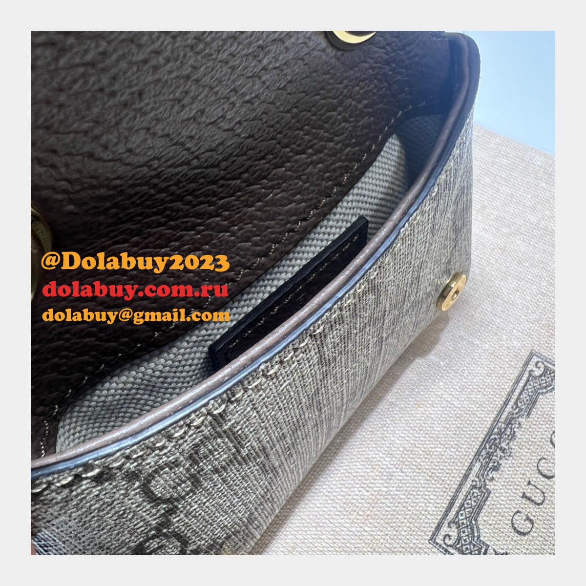 uk G*u*i knockoff 698635 blondie card case wallet