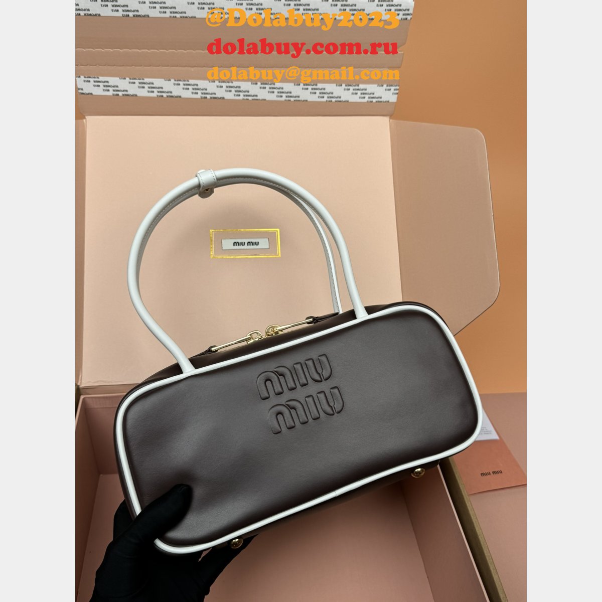Perfect MIU MIU Beau Calfskin Leather Bag 5BB173