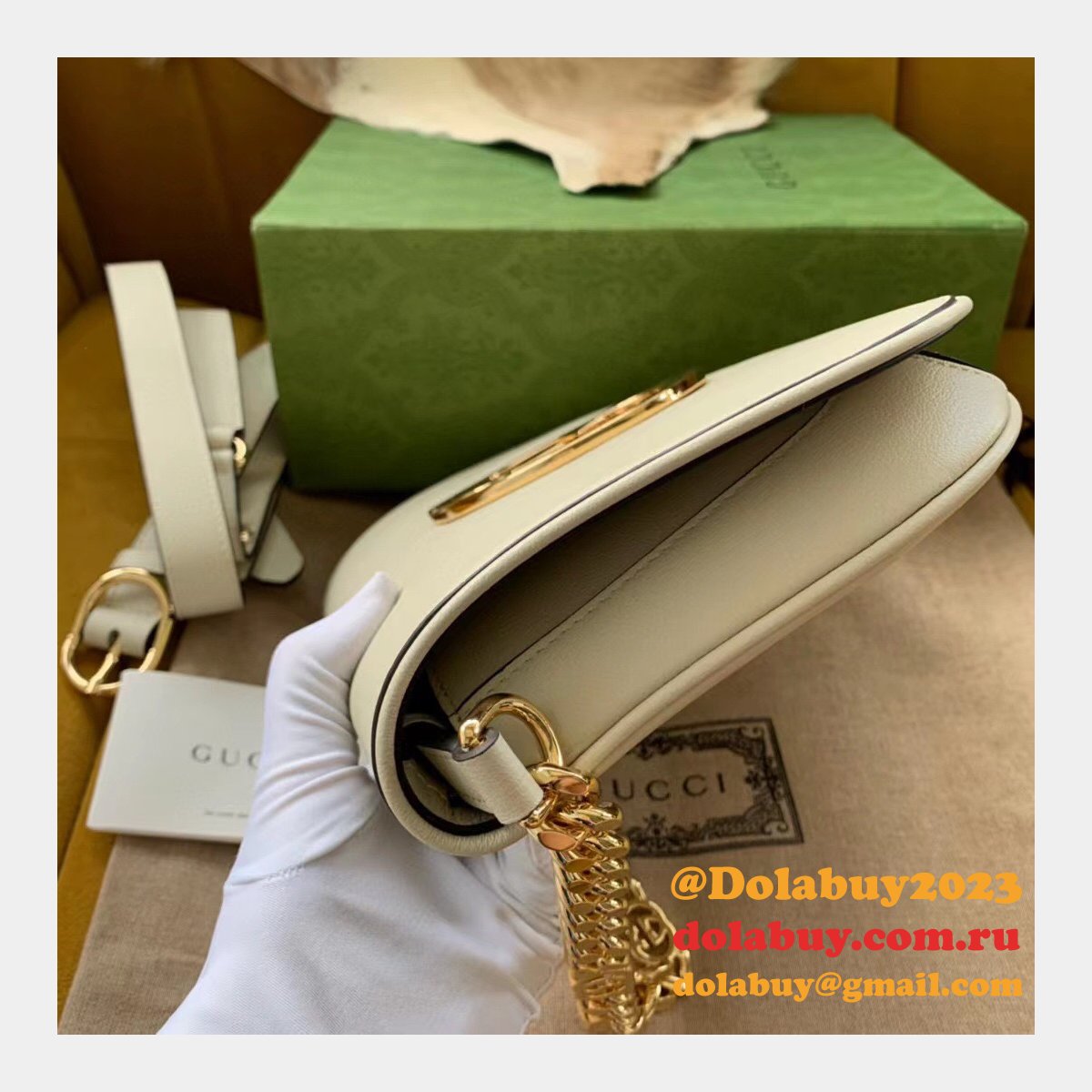 leather G*u*i fake high quality blondie shoulder 699268 bag