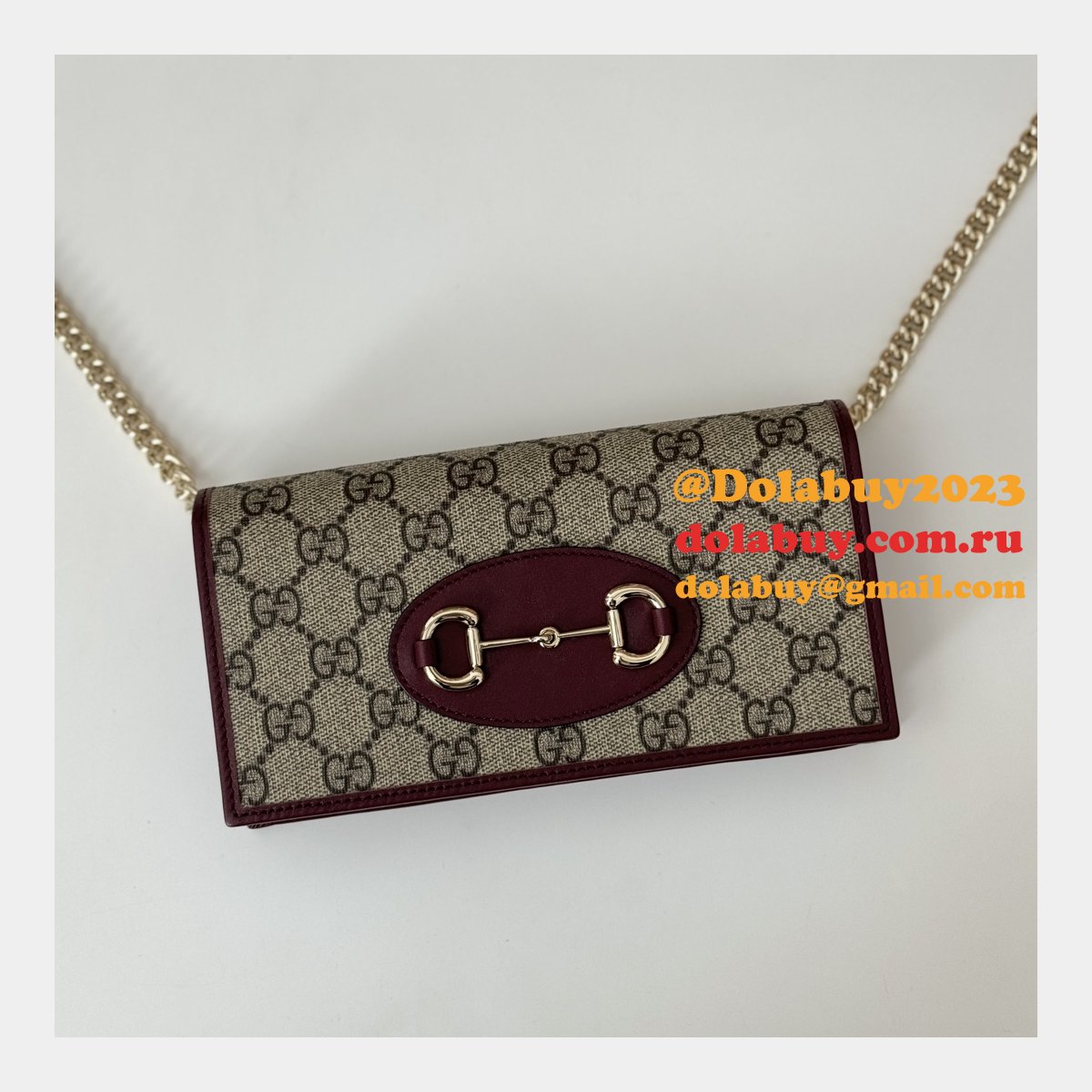 Gucci 1:1 Mirror Best Horsebit 1955 Wallet Chain 621892 Bag