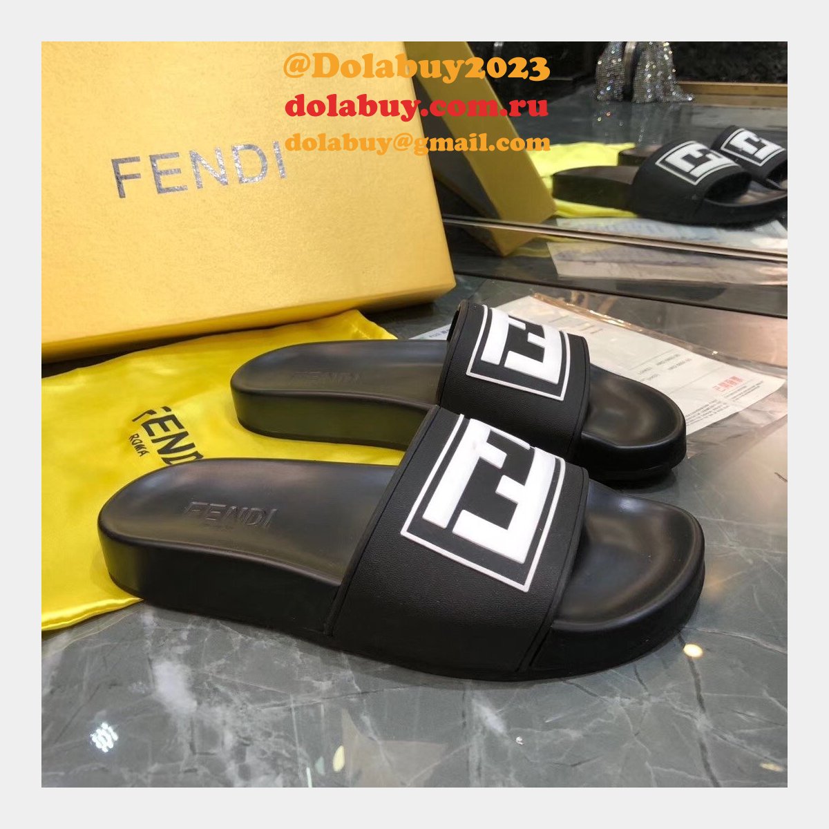 Fashion Fendi casual Slippers