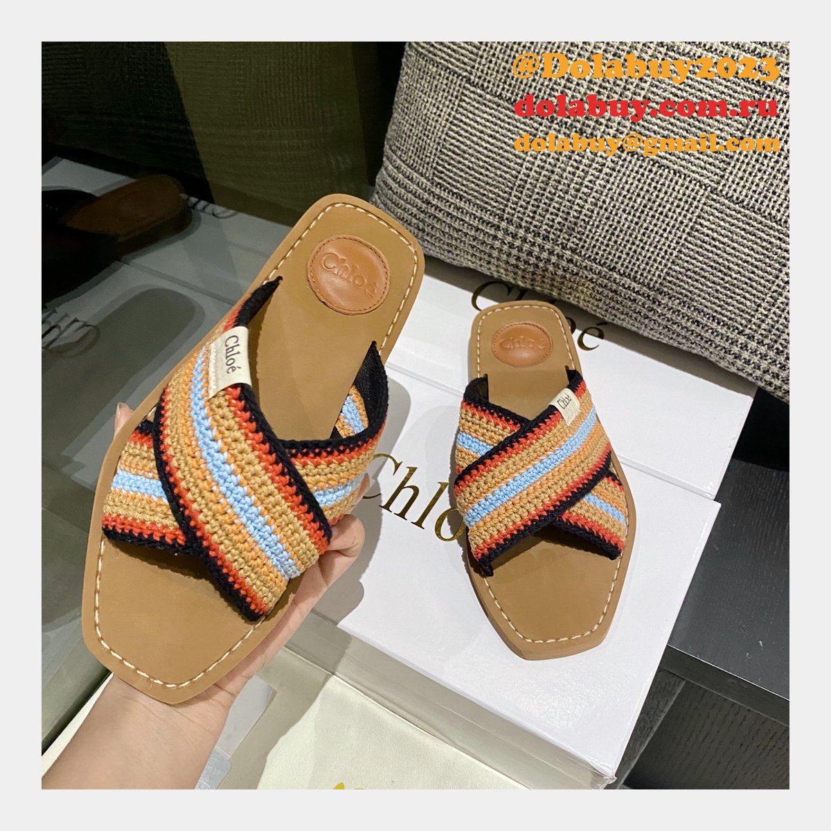 1:1 Mirror Image Replica Chloe Roman Sandals Shoes
