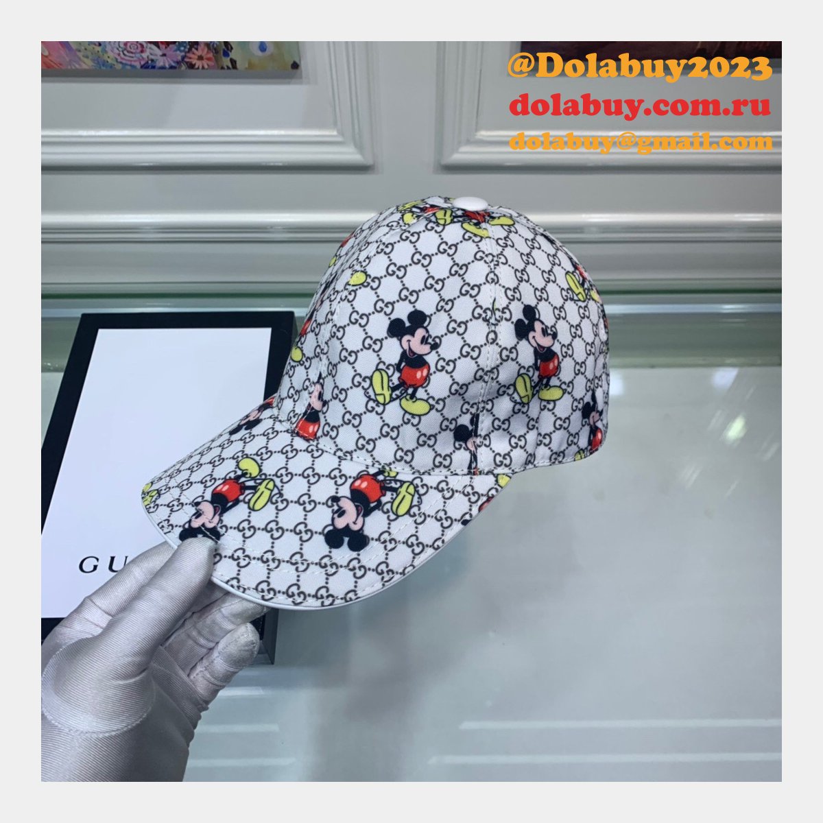 Top Quality Gucci Mickey mouse Hats