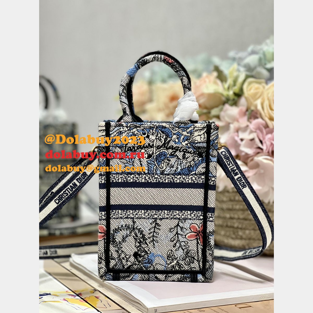 Book Tote High Quality Replica Dior Mizza Paris 9026 Bag