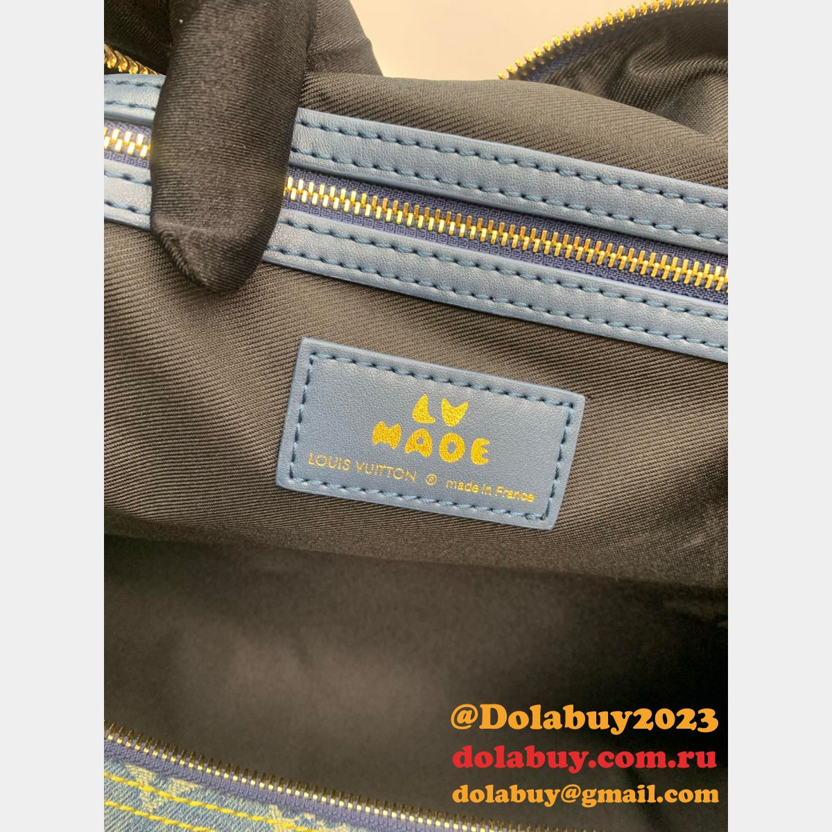 Replicas Shop Louis Vuitton 2022 Keepall Bandoulière 50 Other Leathers M45975 Blue