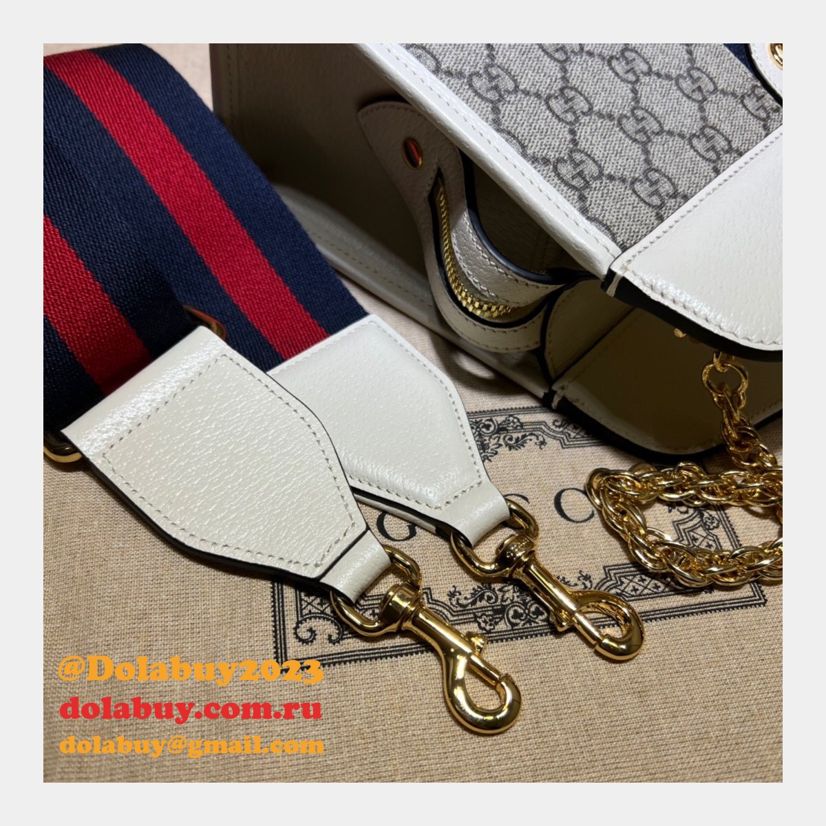 G*u*i 1:1 replica 693724 ophidia small tote with web top handle bag