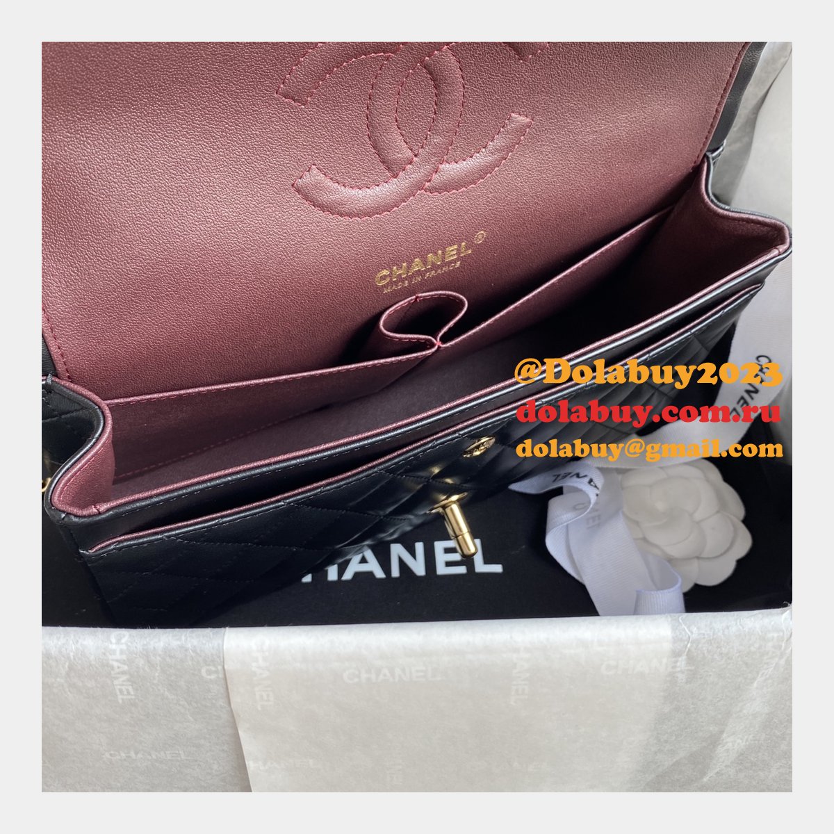 Top Quality CC Lambskin CF1112 25CM Handbags Online