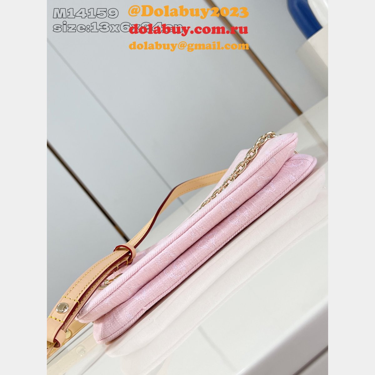 Pink New Liv Pochette Bag M14159 Fake Louis Vuitton AAA+