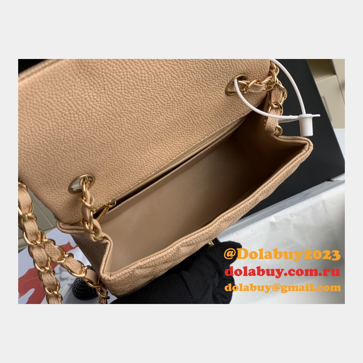 CC 7 Star CF 17CM Classic Flap Apricot UK Bag