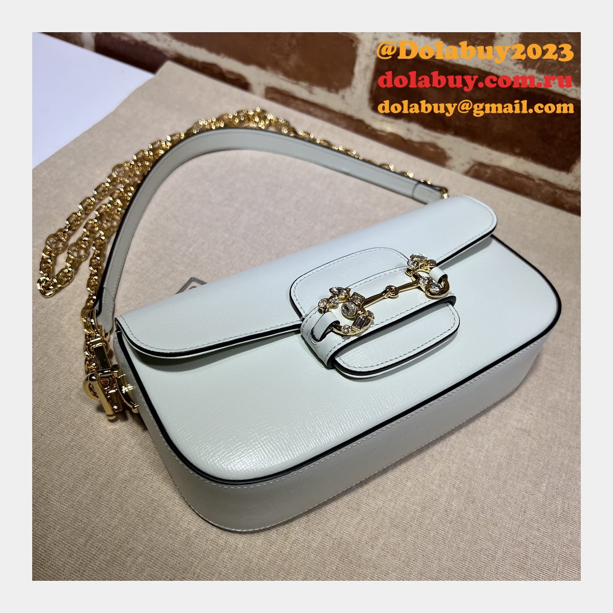 Replica Gucci Horsebit 1955 Shoulder Chain 735178 Designer Bag
