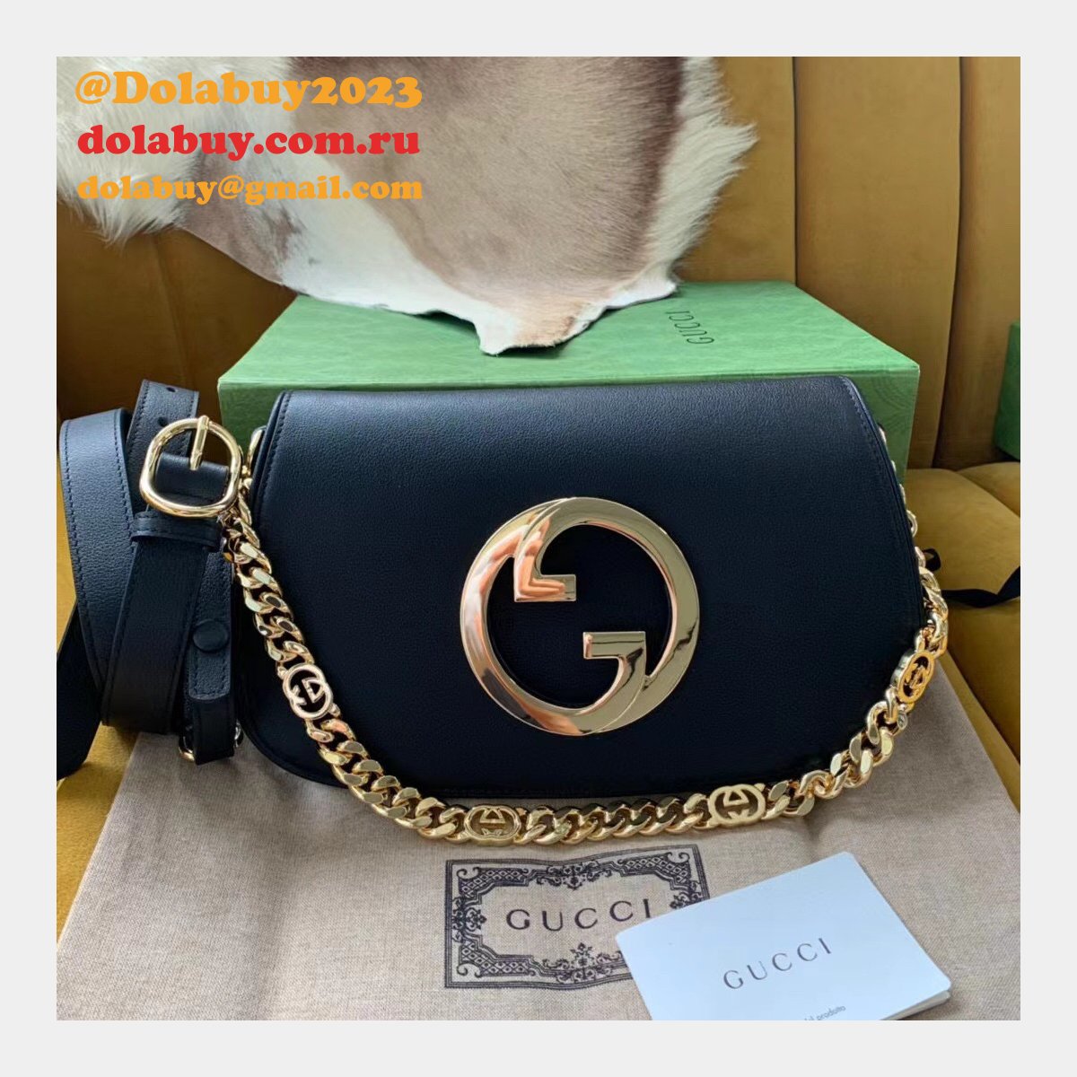 leather G*u*i fake high quality blondie shoulder 699268 bag